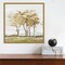 Golden Acre Wood (Trees) by Isabelle Z 16-in. W x 16-in. H. Canvas Wall Art Print Framed in Gold